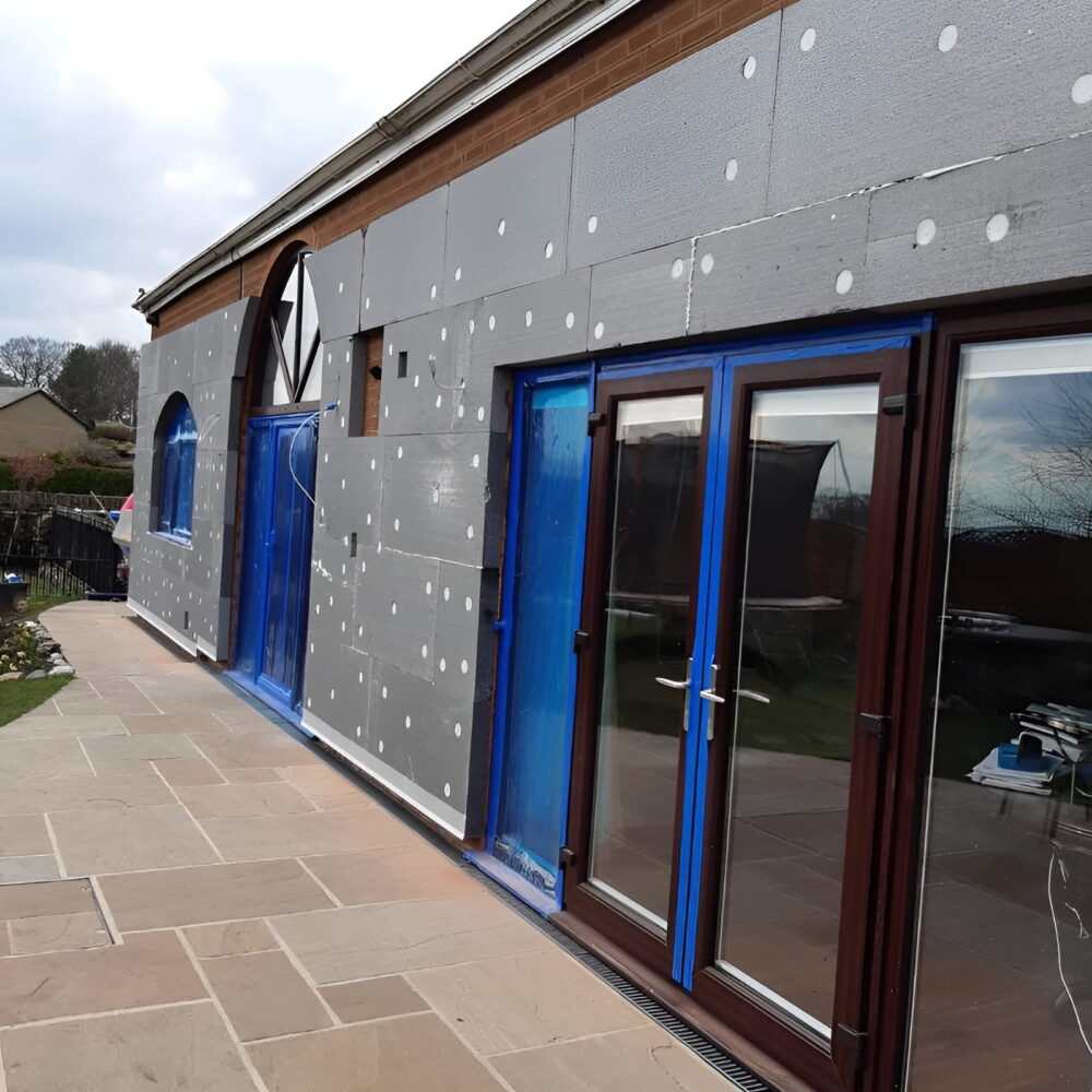 External wall insulation pre-render